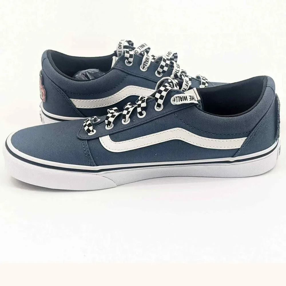 Vans Off the Wall Ward Skate Shoes Sneakers Blue Denim Size Youth 6